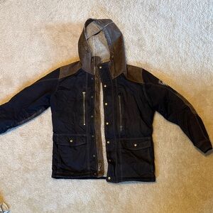 Kuhl Arktik Jacket Men's Large Black Projekt Full Zip Hooded Sherpa Lined Coat